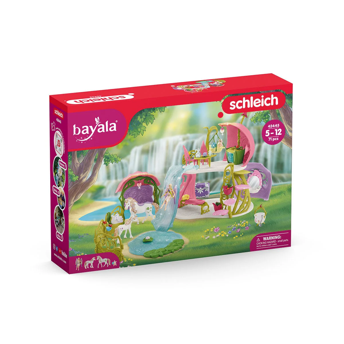 Glittering flower house with unicorns, lake and stable - Image 12