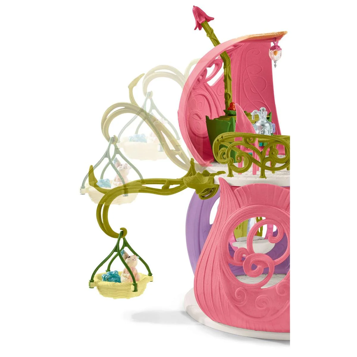Glittering flower house with unicorns, lake and stable - Image 7