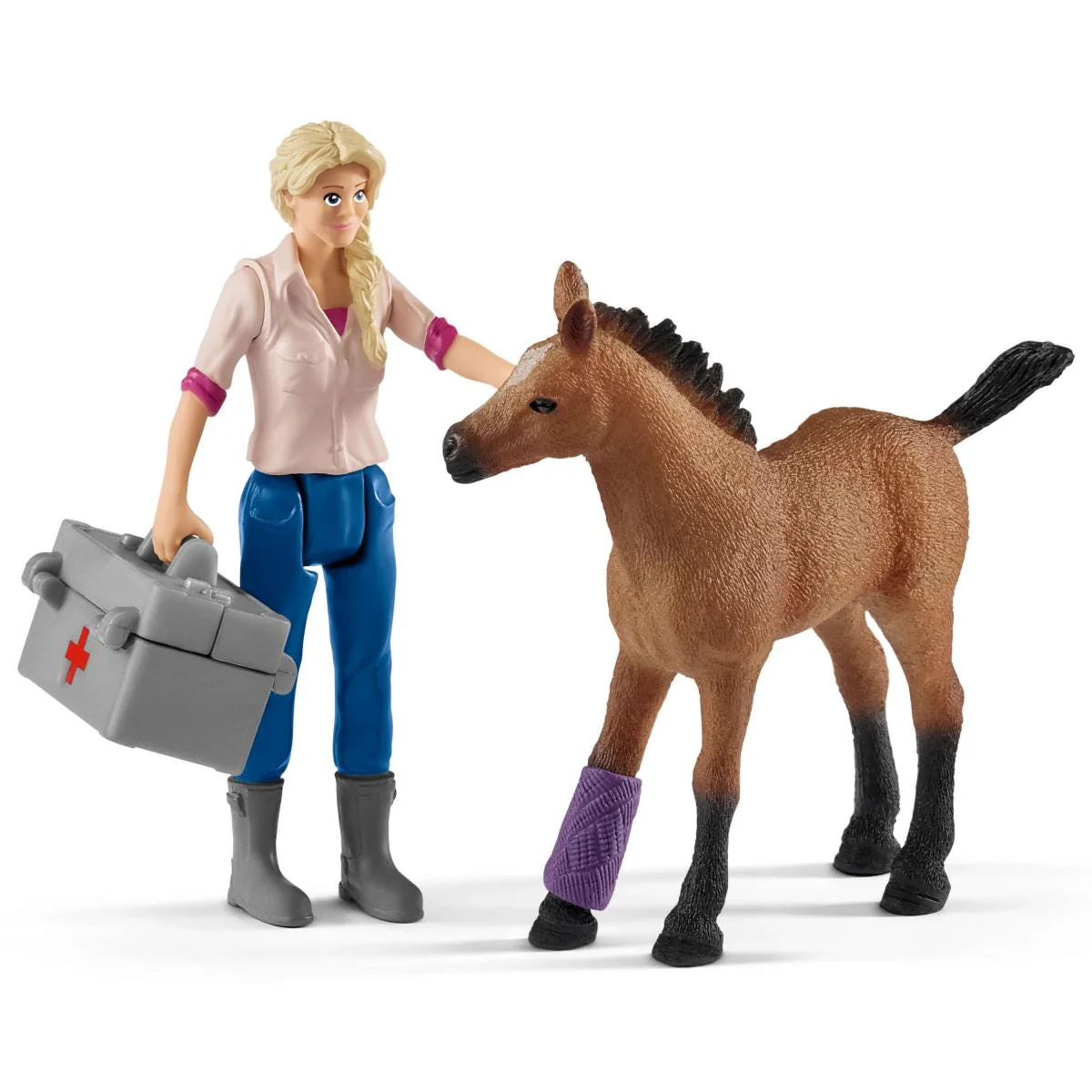 Vet visiting mare and foal - Image 3